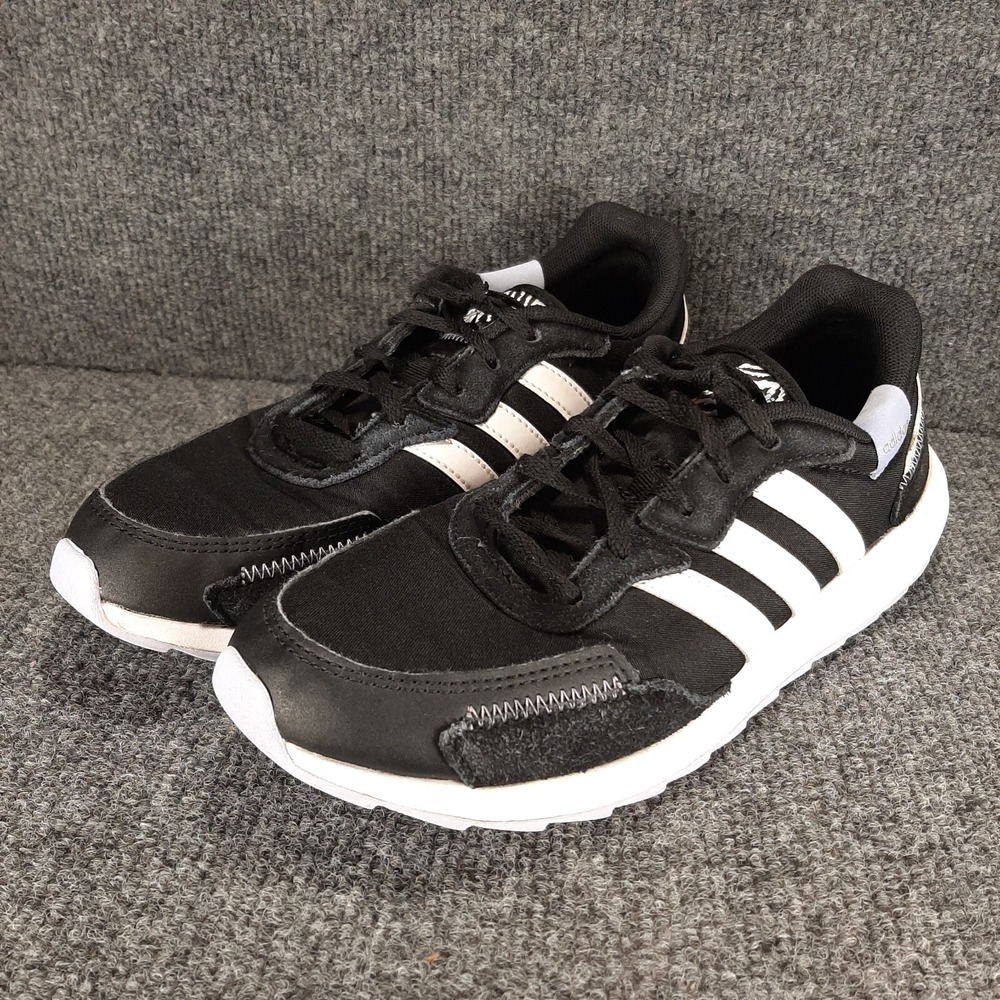 Adidas 3 Stripe Sneakers Running Trail Shoes Black White Women's Size 7 23M001